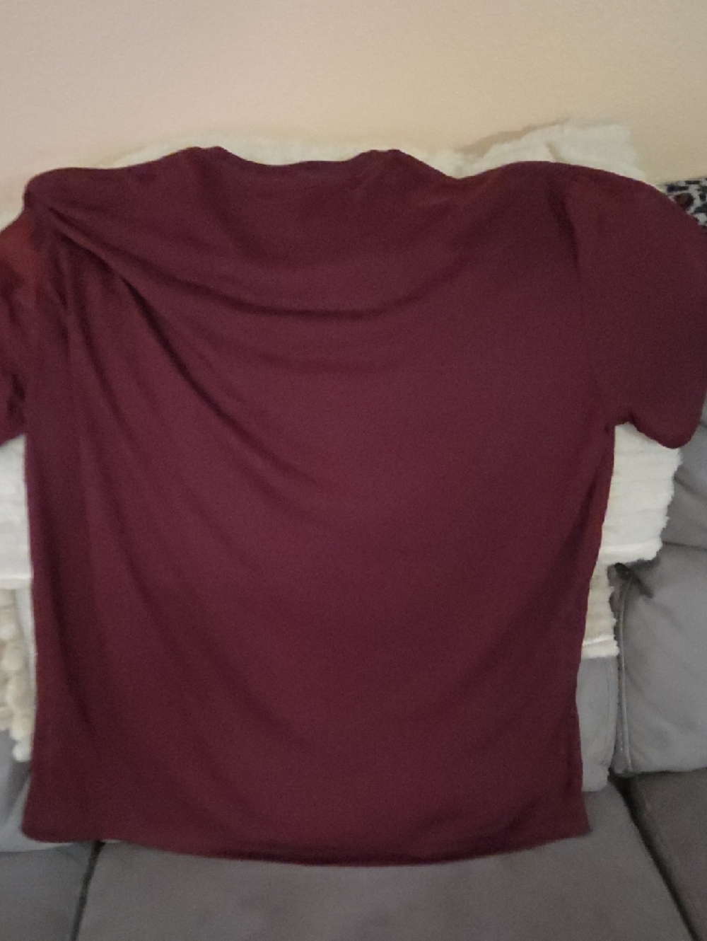 Womans Maroon Graphic Tee with Playful Wink NWOT - Picture 3 of 3